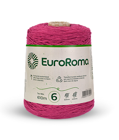 Barbante Euroroma 600g Fio 6 Cor - Pink