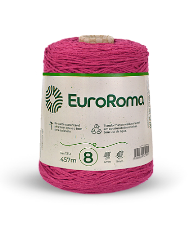 Barbante Euroroma 600g Fio 8 Cor - Pink