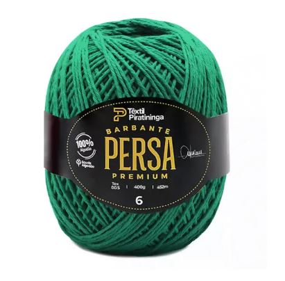 Barbante Persa Premium Têxtil Piratininga 400g N6 - Verde Bandeira