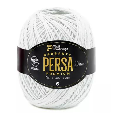 Barbante Persa Premium Têxtil Piratininga 400g N6 - Branco