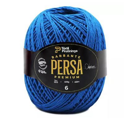 Barbante Persa Premium Têxtil Piratininga 400g N6 - Azul Royal