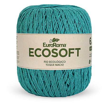 Barbante Ecosoft Euroroma N6 452m - Verde Água Escuro