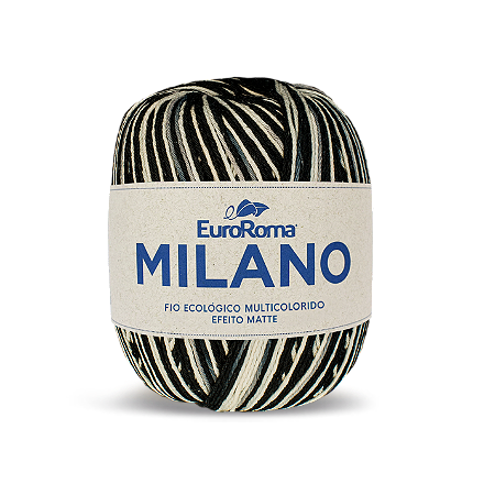 Barbante Milano Multicolor Euroroma 200g - Preto