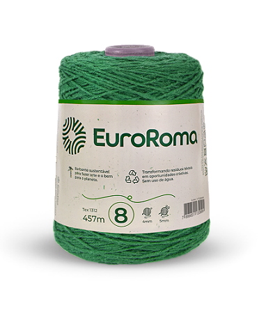 Barbante Euroroma 600g Fio 8 Cor - verde bandeira
