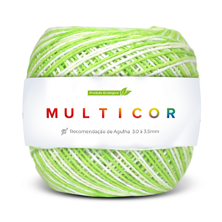 Barbante Multicolor Têxtil Piratininga 200g - Verde Limão