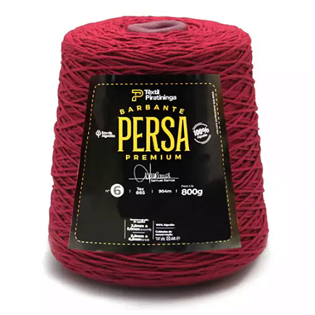 Barbante Persa Premium Têxtil Piratininga 800g N6 - Vermelho
