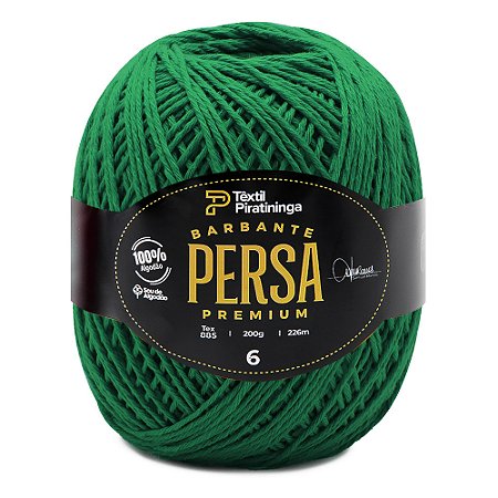 Barbante Persa Premium Têxtil Piratininga 200g N6 - Verde Bandeira