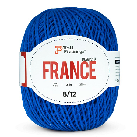 Barbante France Têxtil Piratininga 215g Fio 8/12 Cor - Azul Royal
