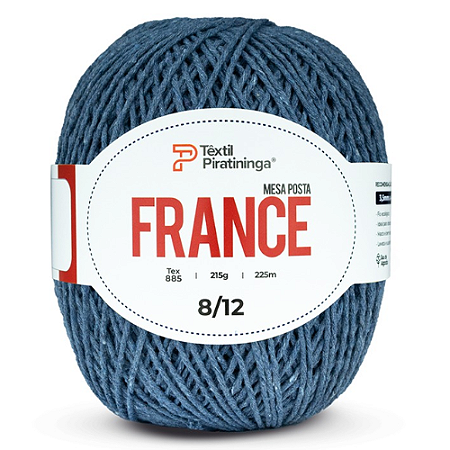 Barbante France Têxtil Piratininga 215g Fio 8/12 Cor - Azul Jeans