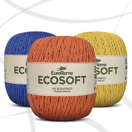 Barbante Ecosoft Euroroma N6 452m - Escolha as cores