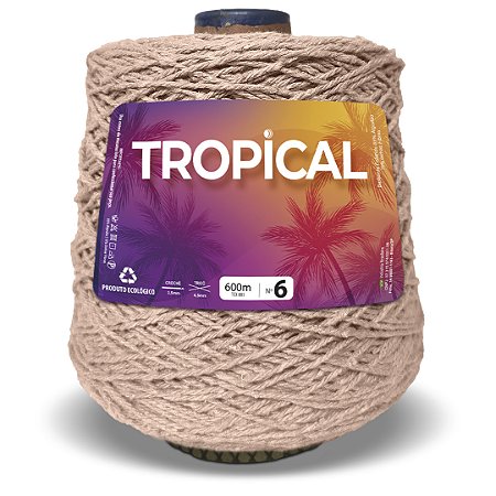 Barbante Tropical 600m Fio 6 - Cor Café com Leite