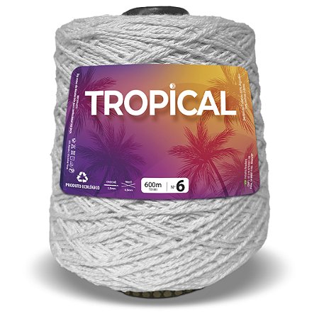Barbante Tropical 600m Fio 6 - Cor Branco