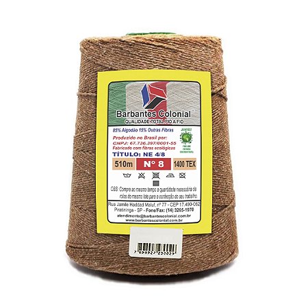 Barbante Colonial 700g Número 8 - caramelo