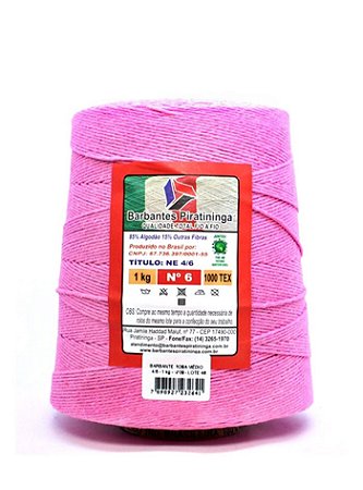 Barbante 1Kg Número 6 - Rosa Médio