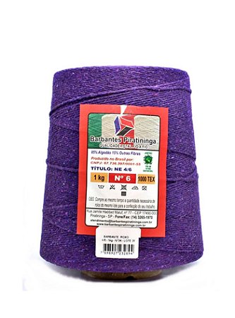 Barbante 1Kg Número 6 - Roxo