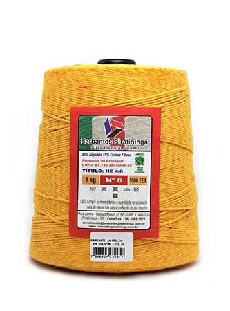 Barbante 1Kg Número 6 - Amarelão