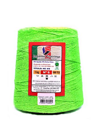 Barbante 1Kg Número 6 - Verde Limão