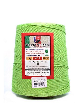 Barbante 1Kg Número 8 - Verde Abacate