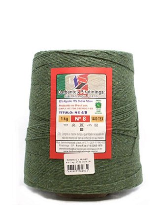 Barbante 1Kg Número 8 - Verde Musgo