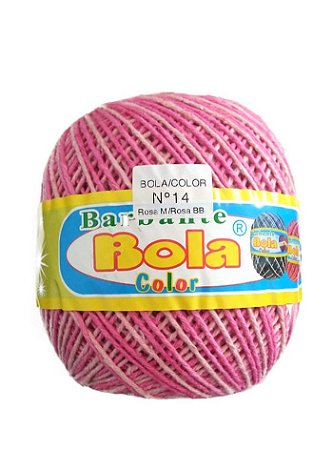 Barbante 200m Bola Color - Rosa Médio/Rosa Bebê