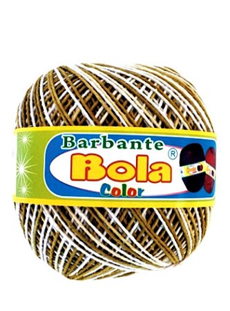 Barbante 200m Bola Color - Mostarda/Branco