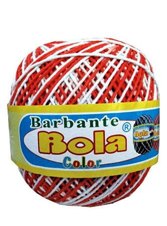 Barbante 200m Bola Color - Laranja/Branco