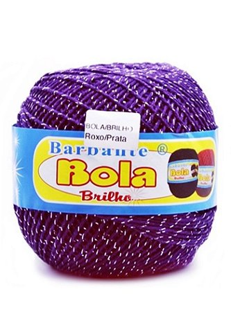 Barbante 200m Bola Color Brilho Roxo/Prata