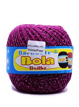 Barbante 200m Bola Color - Brilho Violeta/Prata