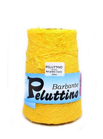 Barbante Felpudo Peluttino Numero 6 Amarelo