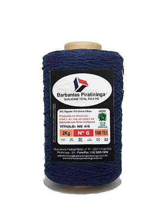 Barbante 2Kg Número 6 - Azul Marinho