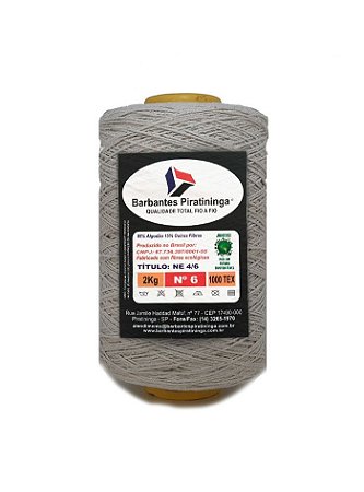 Barbante 2Kg Número 6 - Bege Claro