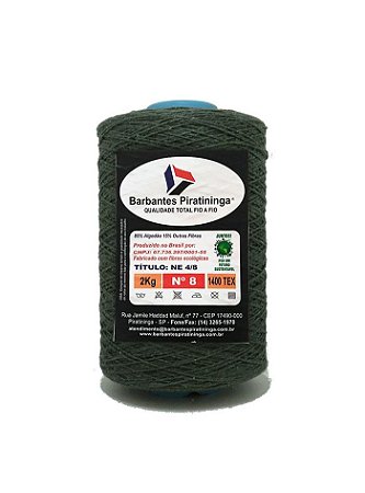 Barbante 2Kg Número 8 - Verde Musgo