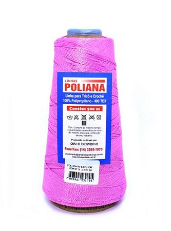 Linha Poliana 500m - Rosa Fluorescente