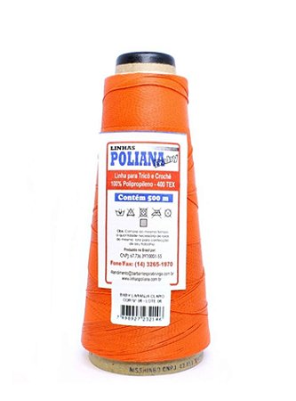 Linha Poliana Baby 500m - Laranja Claro