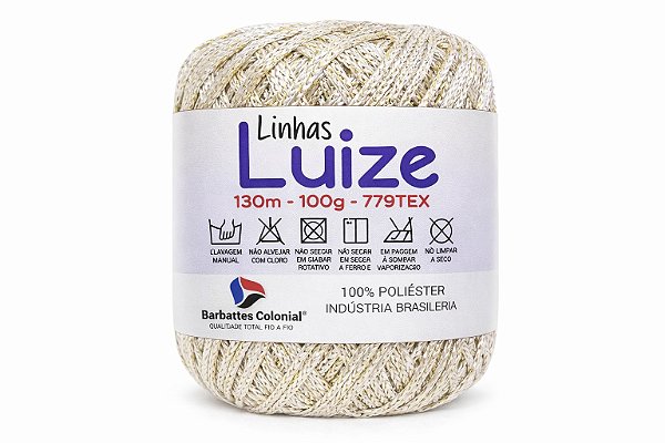 Linha Luize Polipropileno 130m - Branco / Ouro