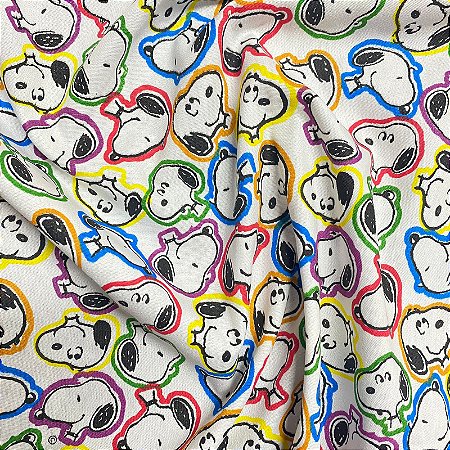 Tecido Tricoline Snoopy 1,40x1,00m Colorido