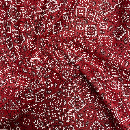 Tecido Tricoline Bandana Vermelha 1,40x1,00m