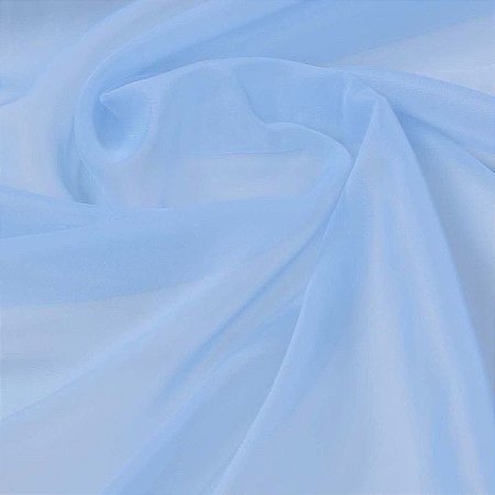 Tecido Voil Liso Azul Bebê para cortinas 3,00m Decorações de Festas