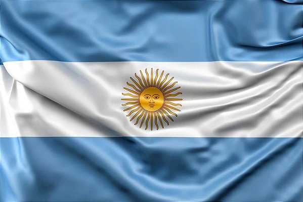 Bandeira da Argentina de Cetim 1,40x0,91cm Copa do Mundo