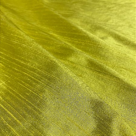 Tecido Seda 100% Pura Amarelo 1,47m - Cor 11 - Para Roupas