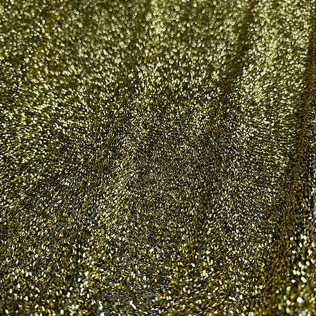 Tecido Lurex Dourado Esponjado 1,50m Para Decorações de Festa