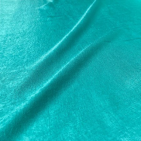Tecido Seda Lisa Gloss Azul Tiffany 1,50m - Para Roupas Femininas