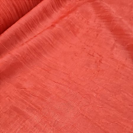 Voil Amassado Vermelho 2,70x1,00m Para Cortinas e Decorações