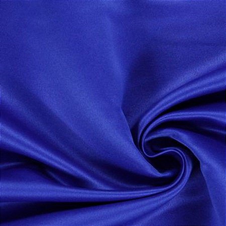 Tecido Cetim Liso Azul Royal 3,00x1,00m Para Roupas e Decorações