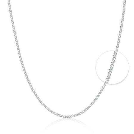 Corrente De Prata Masculina Grumet 60 cm