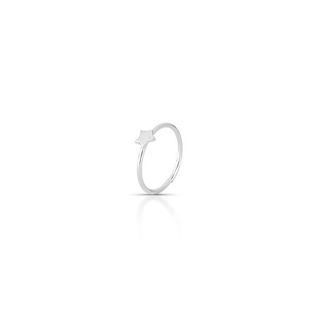 Piercing de Prata Argola com Estrela Lisa