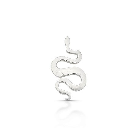 Pingente de Prata Passante Cobra Lisa