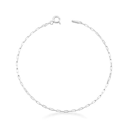 Pulseira de Prata Elos Quadradinhos
