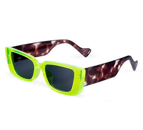 Óculos de sol gatinho - Tartaruga Oliva - Verde/tartaruga