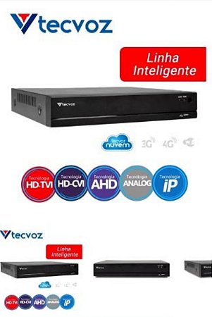 DVR/NVR TECVOZ TVP5016 FULL HD LINHA INTELIGENTE